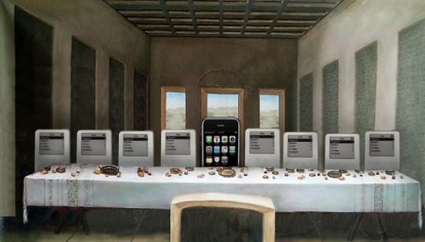 Un iPhone au centre de La Cène