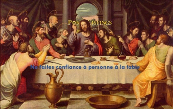 La Cène version Poker avec Pokerlistings La Cène version Poker avec Pokerlistings